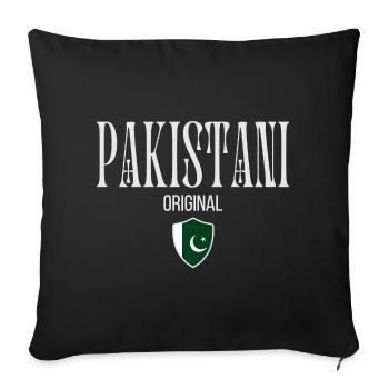 Originaire du Pakistan, j’adore le Pakistan - Housse de coussin décorative 45 x 45 cm - noir - Devant