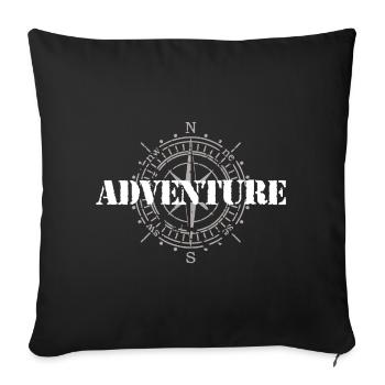 Aventure - Housse de coussin décorative 45 x 45 cm - noir - Devant