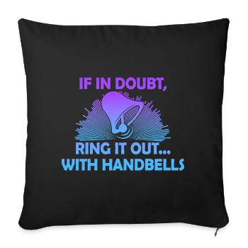 Choir Music Instrument Handbell Choir - Sofa pillowcase 17,3'' x 17,3'' (45 x 45 cm) - black - Front