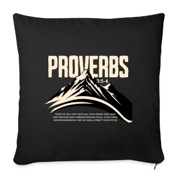 Proverbes 3 5 6 Faites confiance à M. Berg Foi - Housse de coussin décorative 45 x 45 cm - noir - Devant