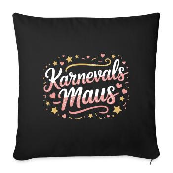 Carnival Mouse Cologne Carnival Mouse - Sofa pillowcase 17,3'' x 17,3'' (45 x 45 cm) - black - Front