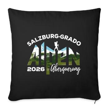 Alpine Crossing Alps 2026 Salzburg Grado Hiking - Sofa pillowcase 17,3'' x 17,3'' (45 x 45 cm) - black - Front