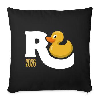 Gummy Duck Pension 2026 - Retraite - Pension - Housse de coussin décorative 45 x 45 cm - noir - Devant