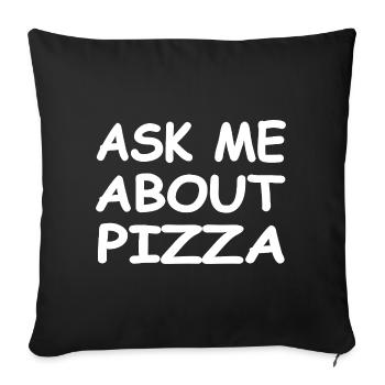 Pizza - Sofa pillowcase 17,3'' x 17,3'' (45 x 45 cm) - black - Front