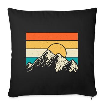 Hiking Hiker Mountaineer Gift - Sofa pillowcase 17,3'' x 17,3'' (45 x 45 cm) - black - Front