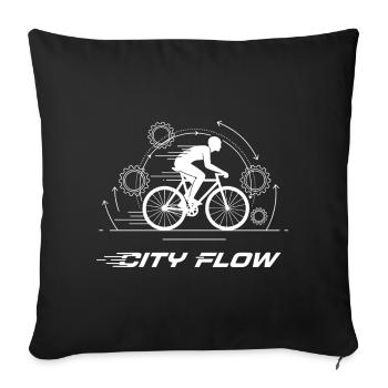 City Flow - Sofakissenbezug 45 x 45 cm - Schwarz - Vorne