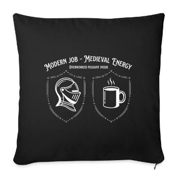 Modern Job Medieval Energy - Sofa pillowcase 17,3'' x 17,3'' (45 x 45 cm) - black - Front