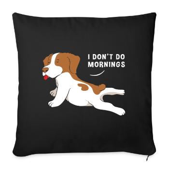 Late risers Monday morning morning grouches - Sofa pillowcase 17,3'' x 17,3'' (45 x 45 cm) - black - Front