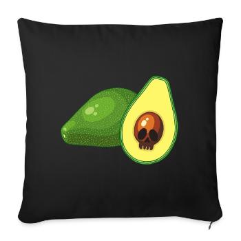 Crâne d'avocat - Housse de coussin décorative 45 x 45 cm - noir - Devant