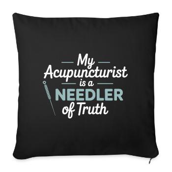 Licensed TCM Practitioner Expert Diagnostic Skill  - Sofa pillowcase 17,3'' x 17,3'' (45 x 45 cm) - black - Front