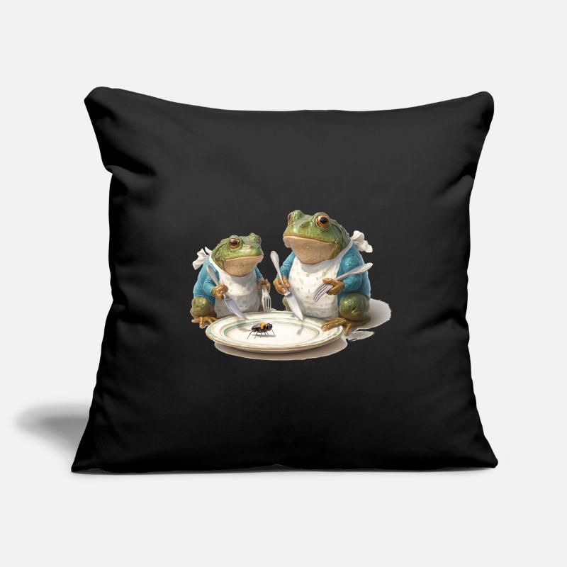 Frog Dinner: Fly on a Plate Sofa pillowcase 17,3'' x 17,3'' (45 x 45 cm)