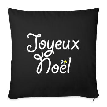 Merry Christmas - Sofa pillowcase 17,3'' x 17,3'' (45 x 45 cm) - black - Front