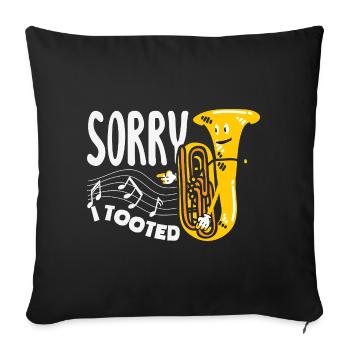 Vintage Euphonium Player - Sofa pillowcase 17,3'' x 17,3'' (45 x 45 cm) - black - Front