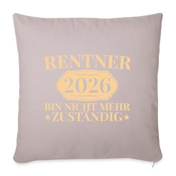 Rente Abschied 2026 Kollege Rentner Geschenkidee - Sofakissenbezug 45 x 45 cm - helles Taupe - Vorne