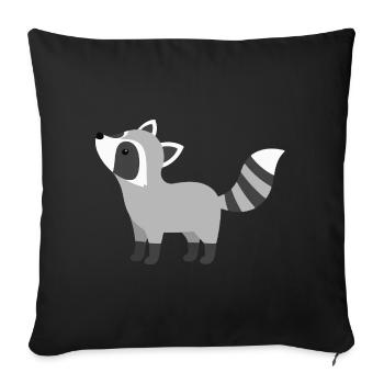 Style minimaliste curieux et mignon - Housse de coussin décorative 45 x 45 cm - noir - Devant