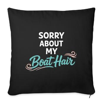 Les poils de mer s’en fichent - Housse de coussin décorative 45 x 45 cm - noir - Devant
