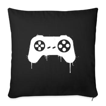 Gamepad Graffiti Drops - Sofa pillowcase 17,3'' x 17,3'' (45 x 45 cm) - black - Front