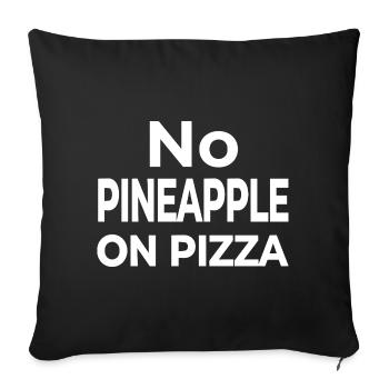 Pizza - Sofa pillowcase 17,3'' x 17,3'' (45 x 45 cm) - black - Front