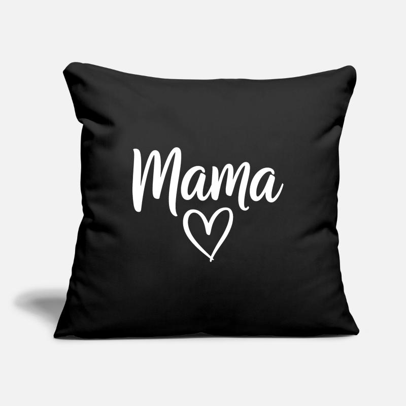Mama Heart Script Logo Sofakissenbezug 45 x 45 cm