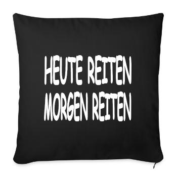 Reiten - Sofakissenbezug 45 x 45 cm - Schwarz - Vorne