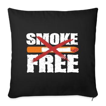 Non-fumeur, ex-fumeur, sans fumée - Housse de coussin décorative 45 x 45 cm - noir - Devant