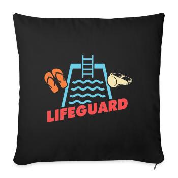 Les sauveteurs adorent les nageurs sauveteurs - Housse de coussin décorative 45 x 45 cm - noir - Devant