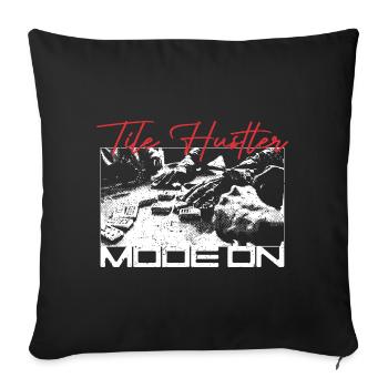 Mode Hustler de la tuile Domino activé - Housse de coussin décorative 45 x 45 cm - noir - Devant