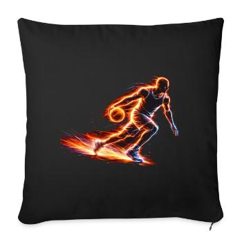 Basketball Player Energy Sport Design - Sofa pillowcase 17,3'' x 17,3'' (45 x 45 cm) - black - Front