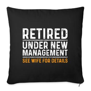 Retirement Remanaged – See Woman - Sofa pillowcase 17,3'' x 17,3'' (45 x 45 cm) - black - Front