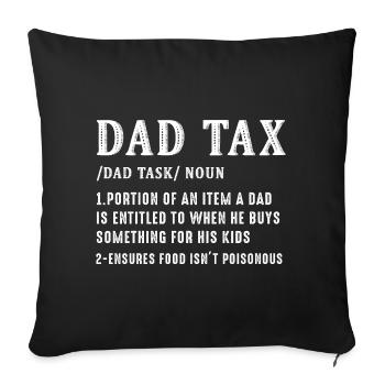 Définition en gras de la taxe du père - Housse de coussin décorative 45 x 45 cm - noir - Devant