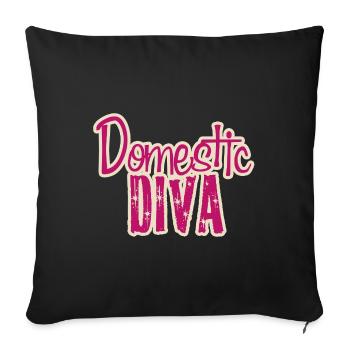 Domestic Diva - Sofa pillowcase 17,3'' x 17,3'' (45 x 45 cm) - black - Front