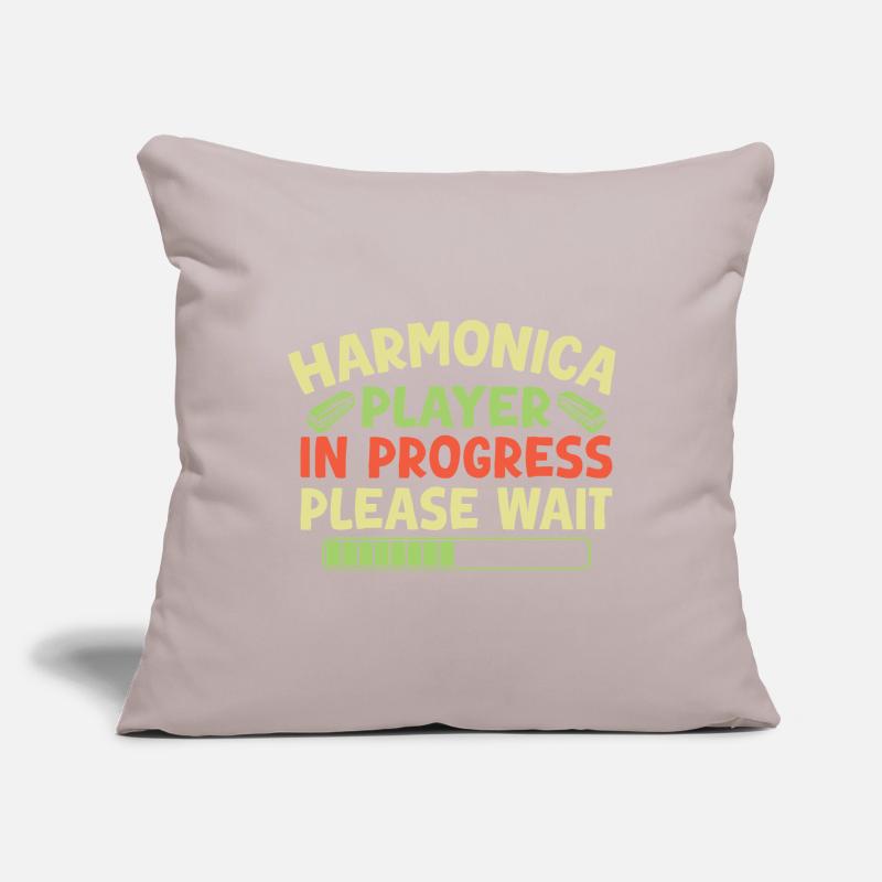 Harmonica Funny Harmonica en cours Housse de coussin décorative 45 x 45 cm