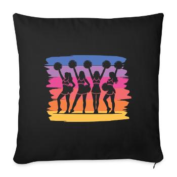 Cheerleader Cheer Mom Cheerleading - Sofa pillowcase 17,3'' x 17,3'' (45 x 45 cm) - black - Front