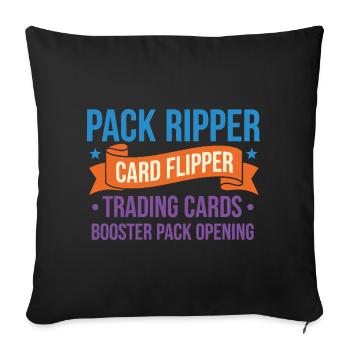 Pack Ripper Card Flipper Sammelkarten-Booster - Sofakissenbezug 45 x 45 cm - Schwarz - Vorne