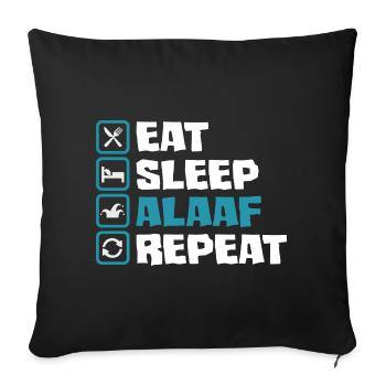 Eat Sleep Alaaf Repeat Carnival Cologne Costume - Housse de coussin décorative 45 x 45 cm - noir - Devant