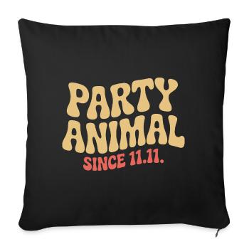Karneval Party Kölner Animal Since 11.11. Köln - Sofakissenbezug 45 x 45 cm - Schwarz - Vorne