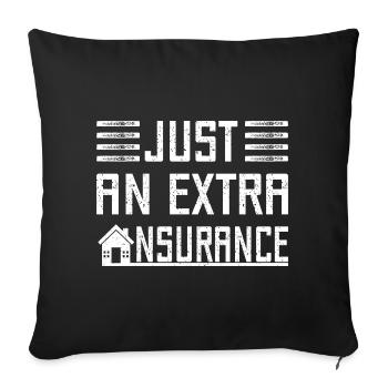Un costume d’agent d’assurance n’a qu’un supplément de Medicare - Housse de coussin décorative 45 x 45 cm - noir - Devant