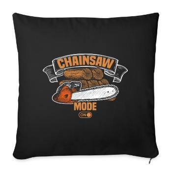 Chainsaw fashion wood making lumberjack woodsman - Sofa pillowcase 17,3'' x 17,3'' (45 x 45 cm) - black - Front