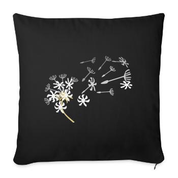 pusteblume 2 - Sofa pillowcase 17,3'' x 17,3'' (45 x 45 cm) - black - Front