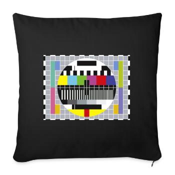 télévision - Housse de coussin décorative 45 x 45 cm - noir - Devant