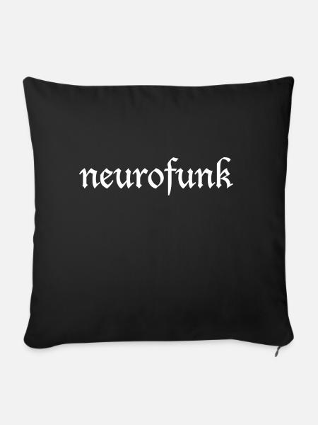 weiß neurofunk - Sofakissenbezug 45 x 45 cm - Schwarz