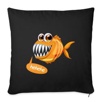 Pisces | Add Text | Guide in the description - Sofa pillowcase 17,3'' x 17,3'' (45 x 45 cm) - black - Front