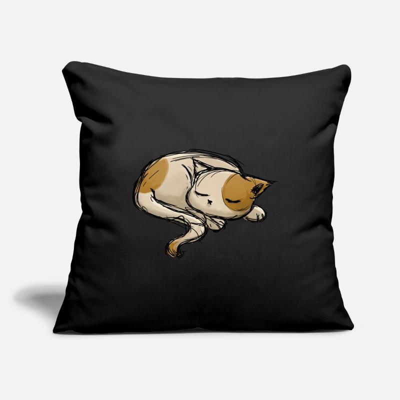 Sleeping cat stroke drawing Sofa pillowcase 17,3'' x 17,3'' (45 x 45 cm)