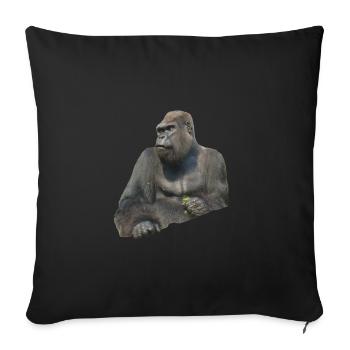Gorilla - Sofakissenbezug 45 x 45 cm - Schwarz - Vorne