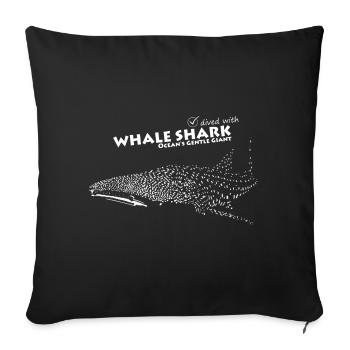 WHALE SHARK - Sofa pillowcase 17,3'' x 17,3'' (45 x 45 cm) - black - Front