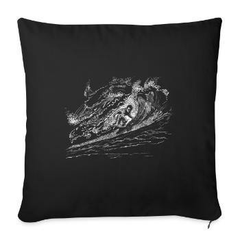 surfing - Housse de coussin décorative 45 x 45 cm - noir - Devant