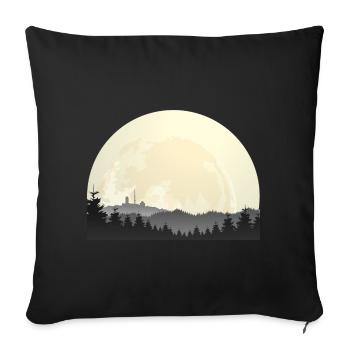 HarzMonde (Brocken-Edition) - Housse de coussin décorative 45 x 45 cm - noir - Devant
