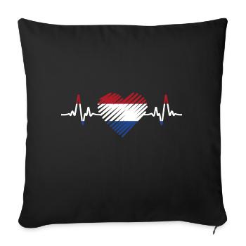 Netherlands - Sofa pillowcase 17,3'' x 17,3'' (45 x 45 cm) - black - Front