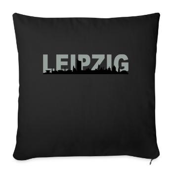Skyline Leipzig Name - Sofakissenbezug 45 x 45 cm - Schwarz - Vorne