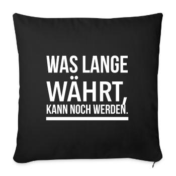 Sprichwort Weihnachten lustig - Währt - Sofakissenbezug 45 x 45 cm - Schwarz - Vorne